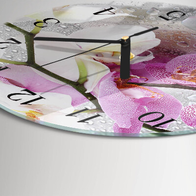 Round wall clock Orchid