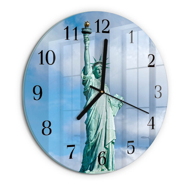 Round wall clock Statue of Liberty