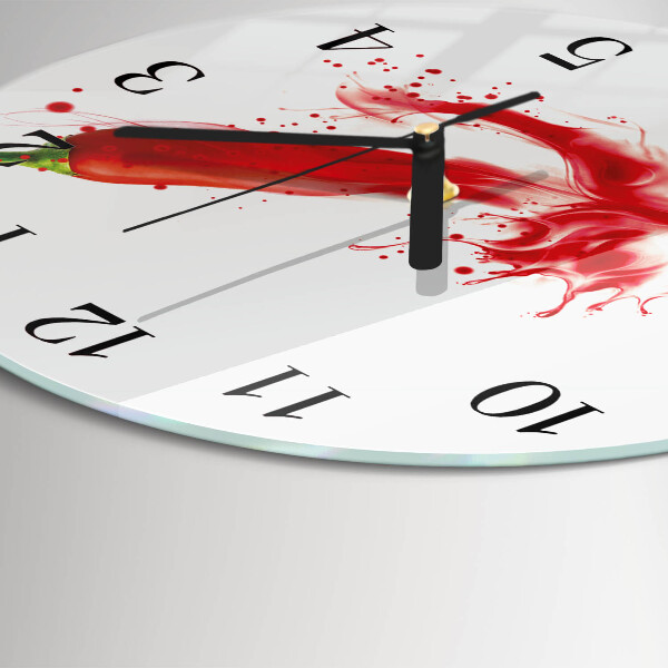 Round wall clock Chili pepper
