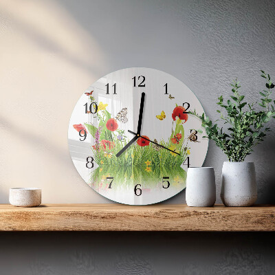 Round wall clock Meadow
