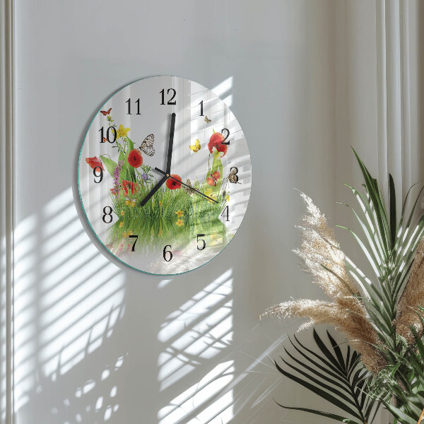 Round wall clock Meadow
