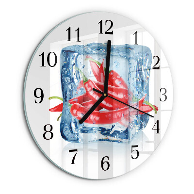 Round wall clock Chili with Ice Cream