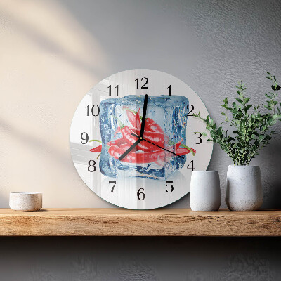 Round wall clock Chili with Ice Cream