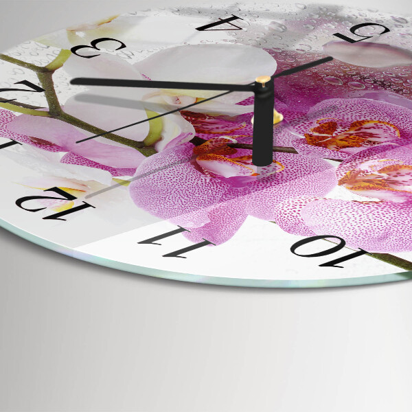 Round wall clock Orchid
