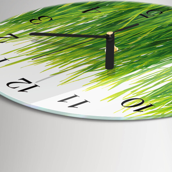 Round wall clock Grass