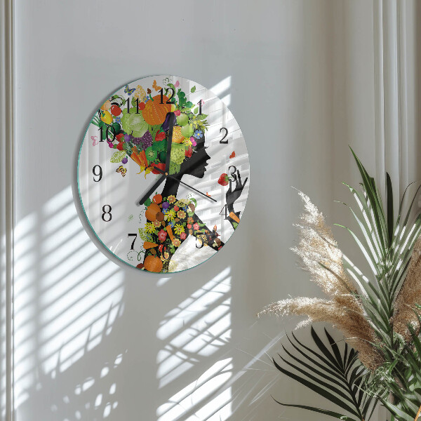 Round wall clock Piece
