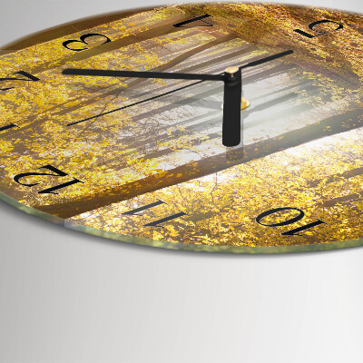 Round wall clock Autumn in the Forest
