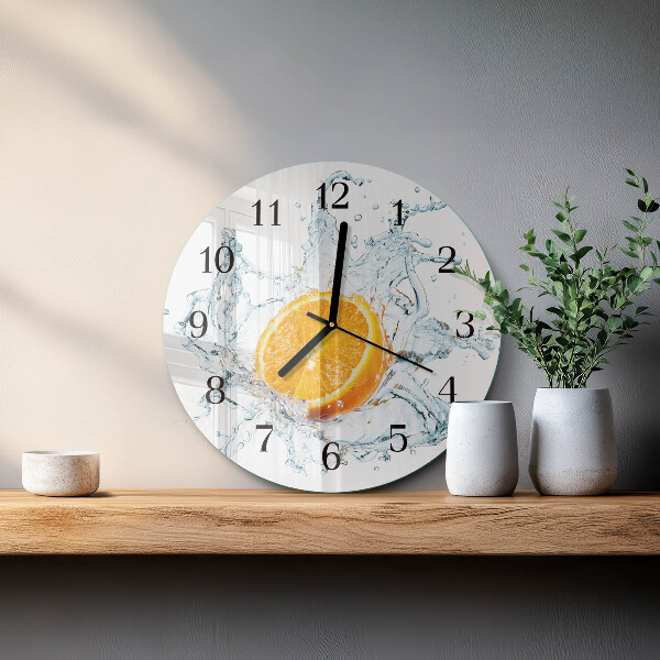 Round wall clock Water