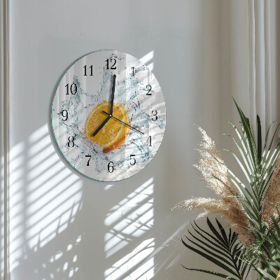 Round wall clock Water