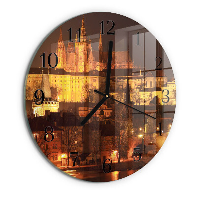 Round wall clock Prague