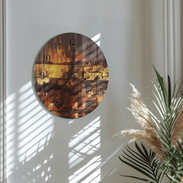 Round wall clock Prague