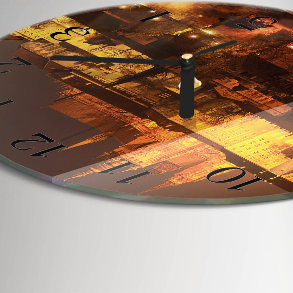 Round wall clock Prague