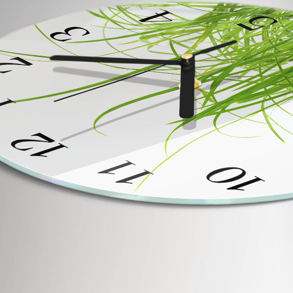 Round wall clock Grass