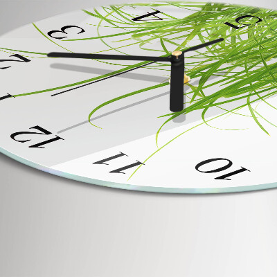 Round wall clock Grass