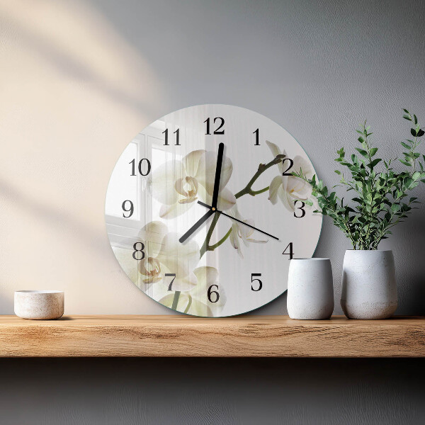 Round wall clock Orchid