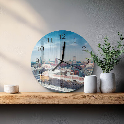 Round wall clock Winter City