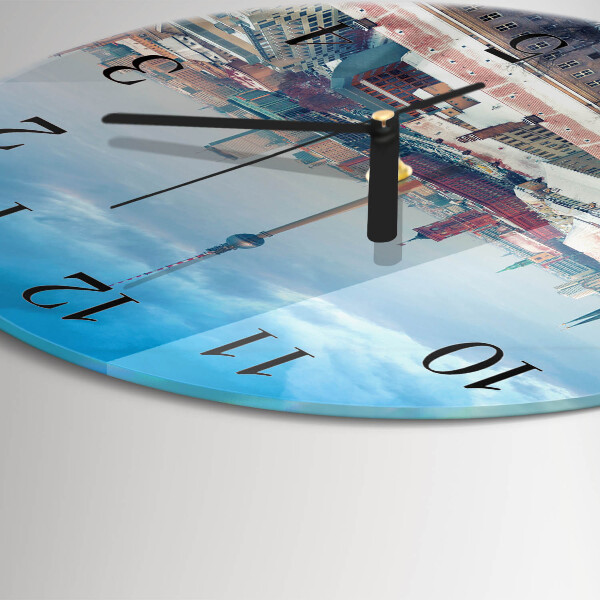 Round wall clock Winter City