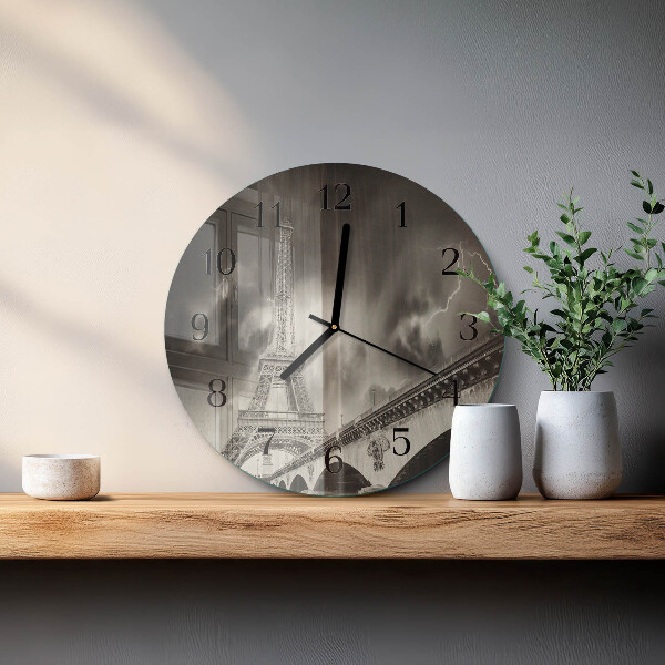 Round wall clock Paris
