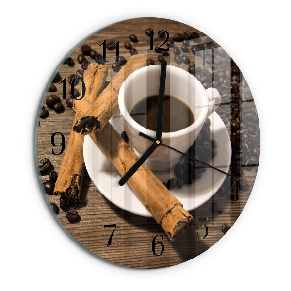 Round wall clock Cinnamon Coffee