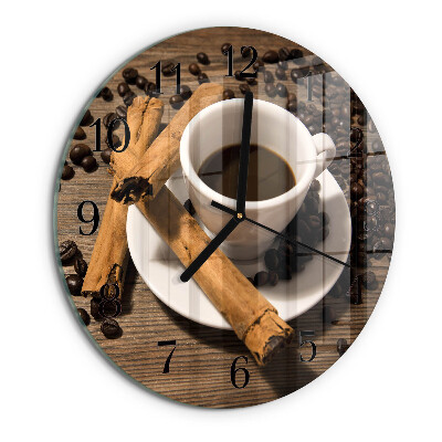 Round wall clock Cinnamon Coffee