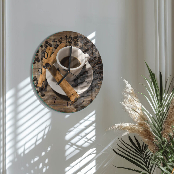Round wall clock Cinnamon Coffee