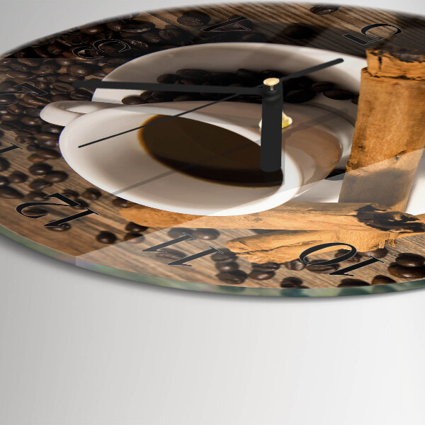 Round wall clock Cinnamon Coffee