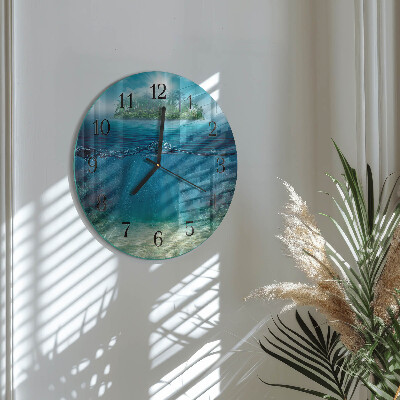 Round wall clock Seabed