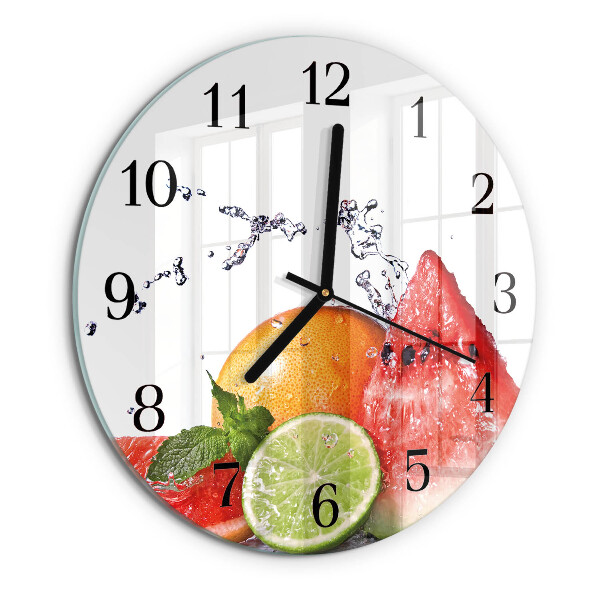 Round wall clock Fruit