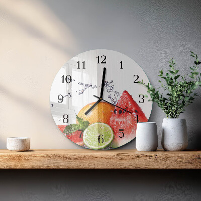 Round wall clock Fruit