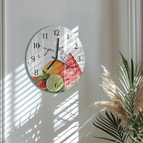 Round wall clock Fruit
