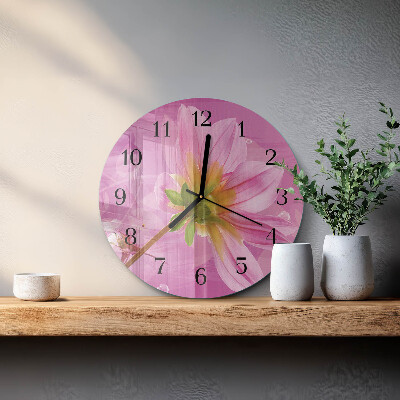 Round wall clock Flower