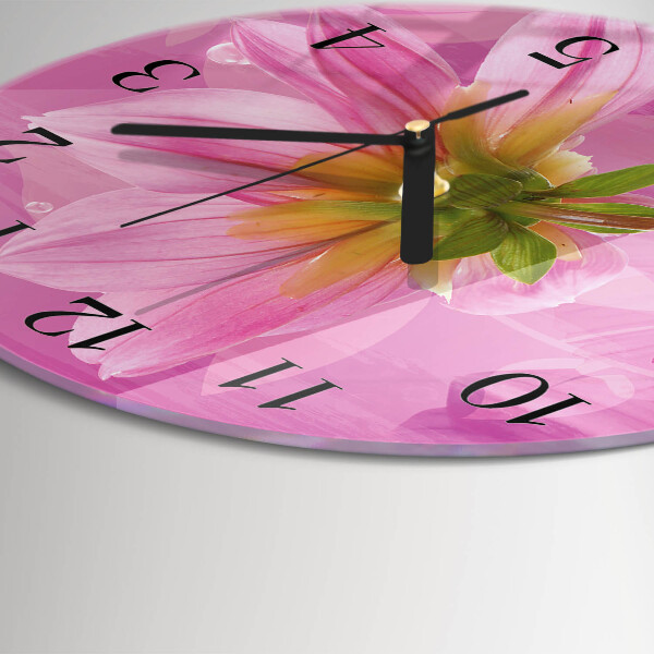 Round wall clock Flower