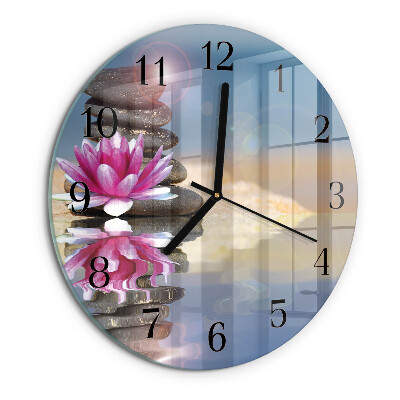 Round wall clock Water Stones
