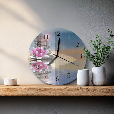 Round wall clock Water Stones