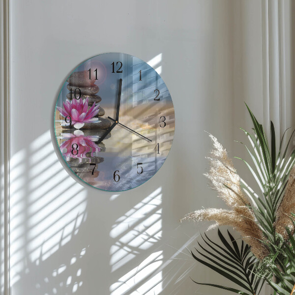 Round wall clock Water Stones