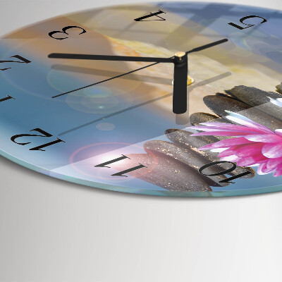 Round wall clock Water Stones