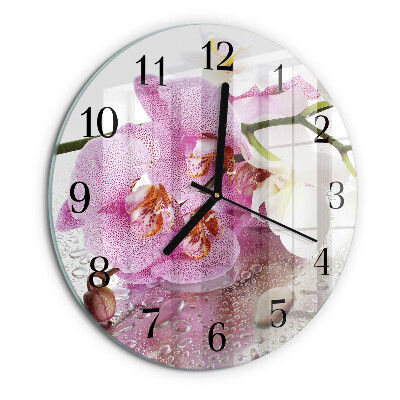 Round wall clock Orchid