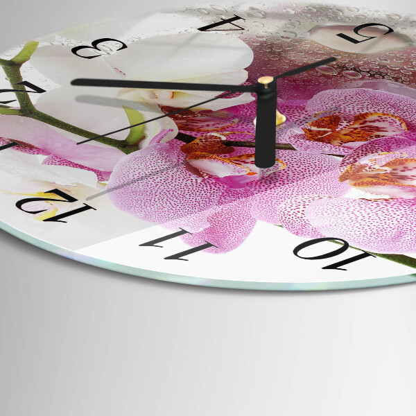 Round wall clock Orchid