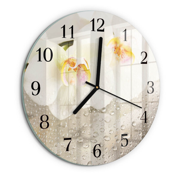 Round wall clock Orchid