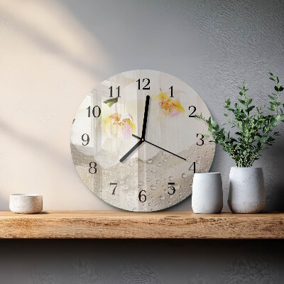 Round wall clock Orchid