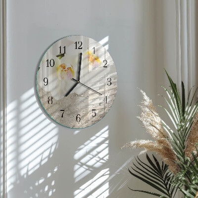 Round wall clock Orchid
