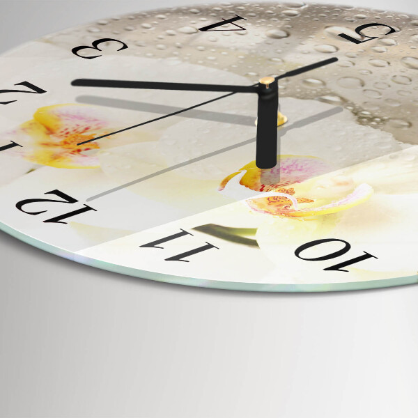 Round wall clock Orchid