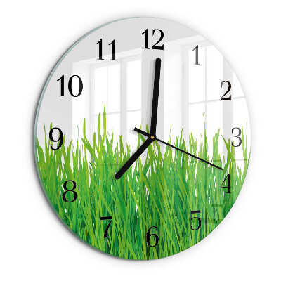 Round wall clock Grass