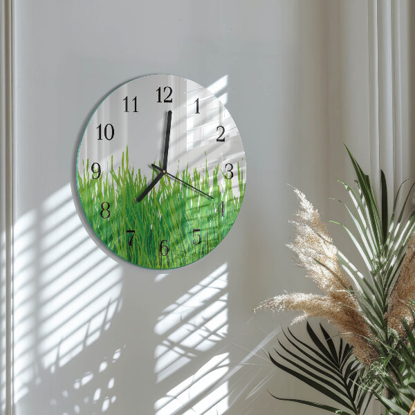Round wall clock Grass