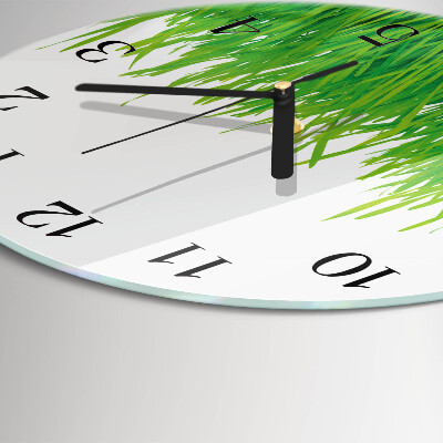 Round wall clock Grass