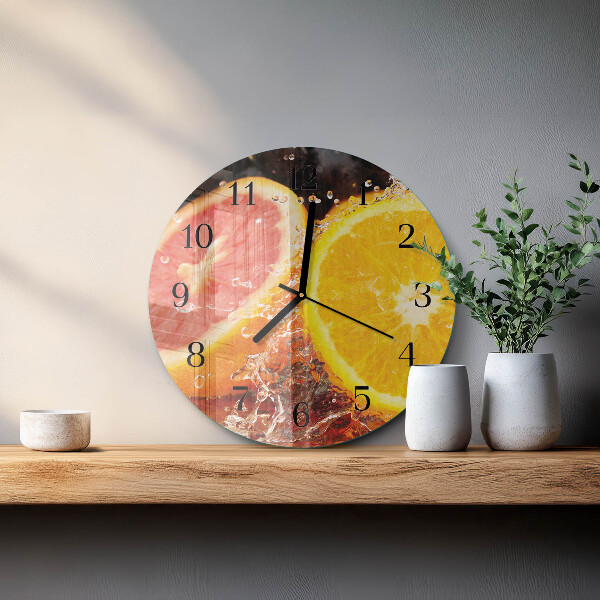 Round wall clock Fruit