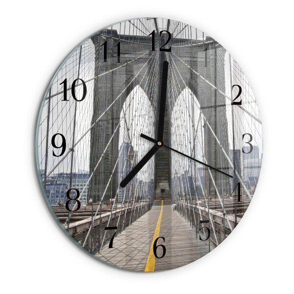Round wall clock Brooklyn Bridge