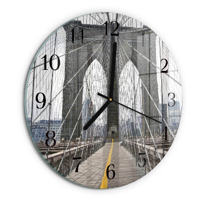 Round wall clock Brooklyn Bridge