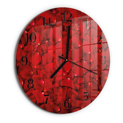 Round wall clock Rose Petals