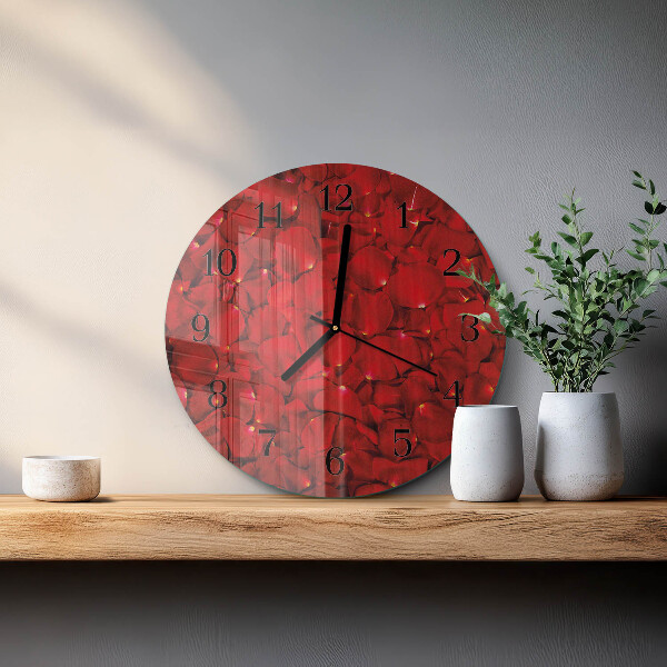 Round wall clock Rose Petals